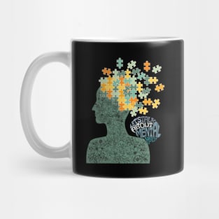 Mental Health Matters Let's Talk About Mental Health Colourful Puzzles Mug Mug